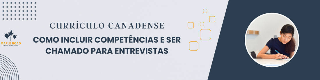 banner with title Como incluir competências e ser chamado para entrevistas.