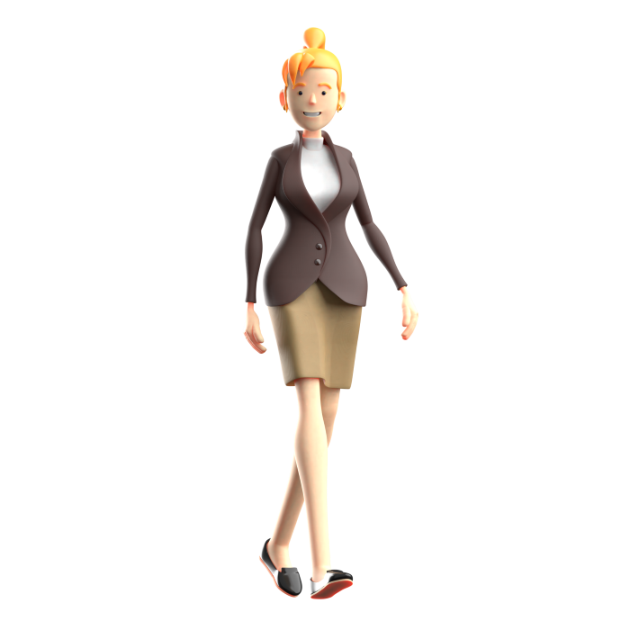 business woman walking