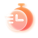 icon of a clock with a gradient background