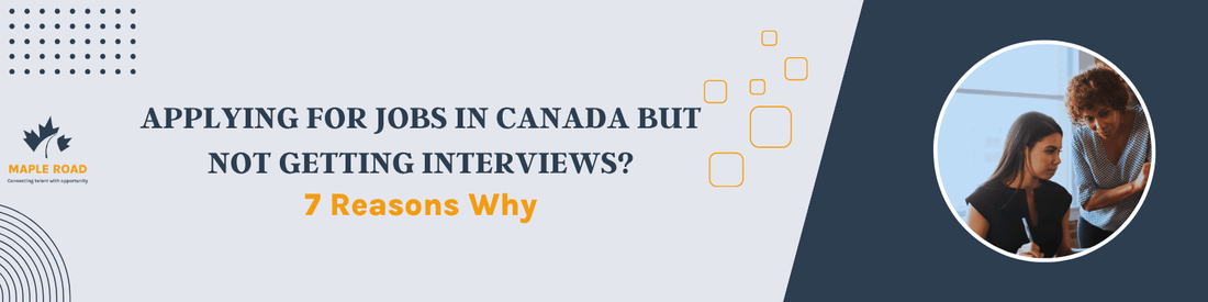 Professional reviewing job applications and resume during a job search in Canada