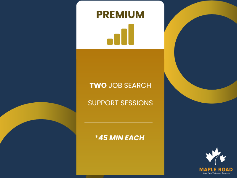 table of content describing the premium career services, containing theree additional job search strategies sessions and 6 online sessions.