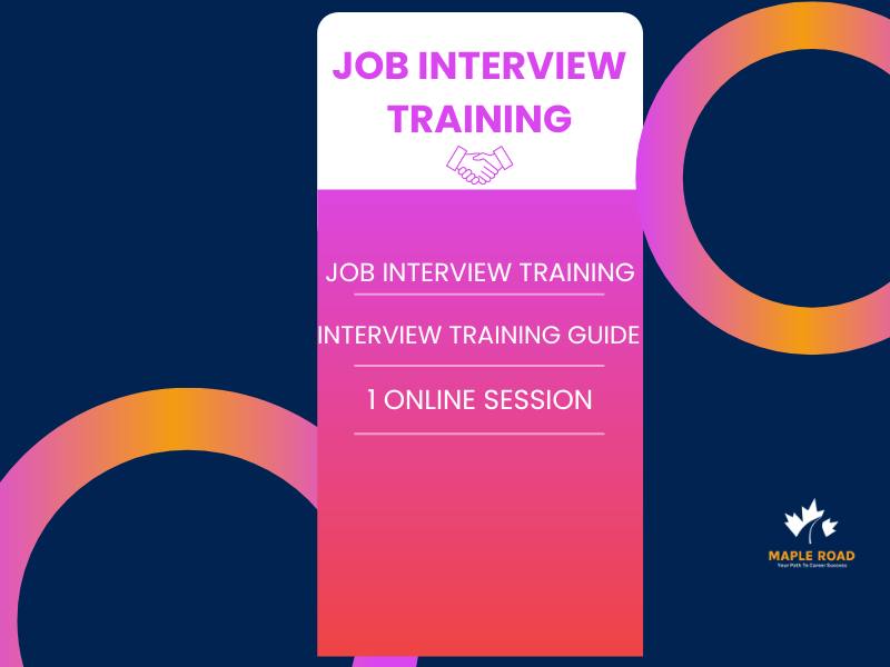 pricing card for job interview training containing in the card: job interview training, interview training guide and 1 online session.