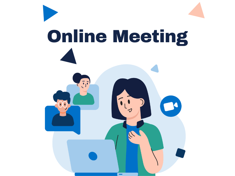online meeting cartoon